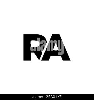Lettre à la mode R et A, modèle de conception de logo RA. Logotype minimal basé sur le monogramme initial pour l'identité de l'entreprise. Illustration de Vecteur