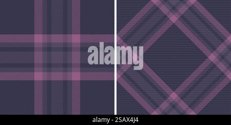 Motif de fond plaid de tissu textile sans couture avec un contrôle vectoriel de texture tartan. Set dans les couleurs d'halloween pour chemisier imprimé à vitrage, robe de gaine, pantalon skinny. Illustration de Vecteur