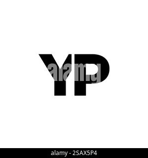 Lettre tendance y et P, modèle de conception de logo YP. Logotype minimal basé sur le monogramme initial pour l'identité de l'entreprise. Illustration de Vecteur