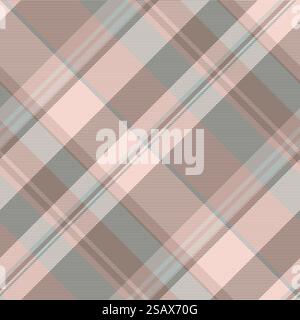Fond textile de tous les jours sans couture, texture délicate carreaux tartan. Vecteur de tissu à carreaux motif horizon en couleur pastel et claire. Illustration de Vecteur