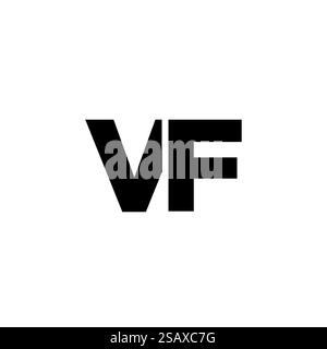Lettre tendance V et F, modèle de conception de logo VF. Logotype minimal basé sur le monogramme initial pour l'identité de l'entreprise. Illustration de Vecteur