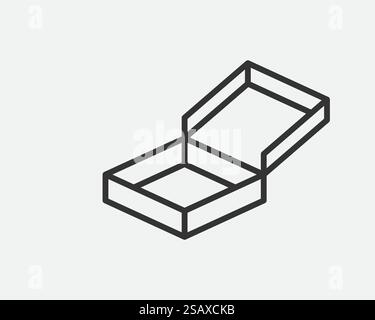 Icône de vecteur d'emballage de livraison. Icônes de boîte en carton de chargement. Formes géométriques de la ligne de signalisation d'emballage de carton. Icône de vecteur d'emballage de livraison. Icônes de boîte en carton de chargement. Panneau d'emballage en carton à partir de formes géométriques de ligne. Illustration de Vecteur