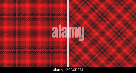 Texture de modèle textile de vérification de fond vectorielle avec un tartan à carreaux de tissu sans couture dans les couleurs d'halloween.. Texture de modèle textile de vérification de fond vectorielle avec un tartan à carreaux de tissu sans couture. Illustration de Vecteur