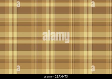 Tissu vectoriel de motif de plaid textile sans couture avec un tartan de texture de vérification de fond dans les couleurs orange et jaune.. Tissu vectoriel de motif de plaid textile sans couture avec un tartan de texture de vérification de fond. Illustration de Vecteur