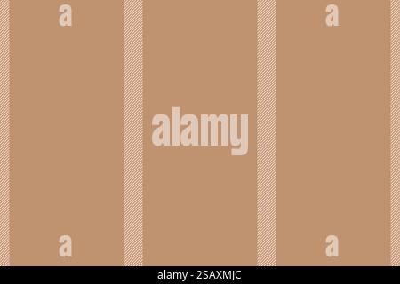 Hipster lignes verticales rayées, modèle texture modèle sans couture. Découpez le tissu vectoriel textile de fond dans la couleur orange et claire. Illustration de Vecteur