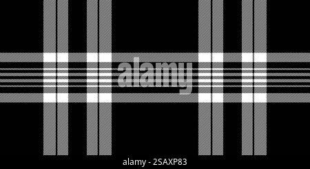 Page tartan plaid check, fond de pique-nique modèle sans couture. Texture vectorielle textile de tissu déco en couleur noir et blanc. Illustration de Vecteur