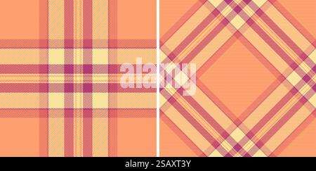 Plaid de fond textile de tissu de motif vectoriel avec un tartan à carreaux de texture sans couture. Décoré dans les couleurs dorées de la mode buffle pour un look rustique. Illustration de Vecteur