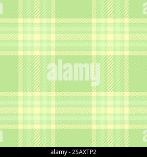 Vecteur de tartan sans couture vibrant, carreaux de texture tissés. Motif de fond textile de tissu de toile de fond en couleur verte et claire. Illustration de Vecteur