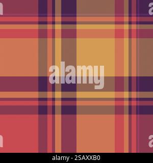 Tissu textile de fond de tapis, tartan écossais celtique sans couture. Motif de texture de contrôle vectoriel de pantalon dans la palette de couleurs rouge et orange.. Tissu textile de fond de tapis, tartan écossais celtique sans couture. Motif de texture de contrôle vectoriel de pantalon dans les couleurs rouge et orange. Illustration de Vecteur