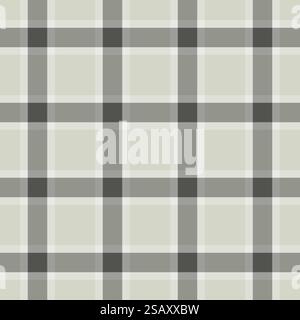 Motif vecteur d'octobre plaid, tartan de vérification de fond de robe. Tissu textile de texture variée sans couture dans la palette de couleurs grises et blanches. Illustration de Vecteur