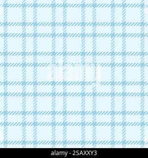 Textile de fond vectoriel chaud, plaid à motif de contrôle de jour de l'indépendance. Texture tartan de tissu sans couture de carte dans la palette de couleurs claires et cyan. Illustration de Vecteur