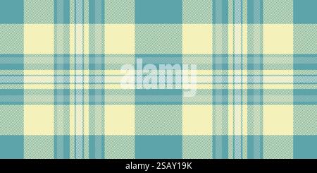Textile de fond de contrôle pur, vecteur de tissu de tartan de pied d'oie. Pop plaid texture de motif sans couture dans la palette de couleurs cyan et clair. Illustration de Vecteur