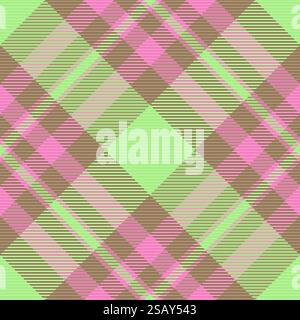 Fond de tissu textile de tartan vecteur de contrôle avec une texture à carreaux de motif sans couture dans les couleurs orange et vert.. Fond de tissu textile de tartan vecteur de contrôle avec une texture à carreaux de motif sans couture. Illustration de Vecteur
