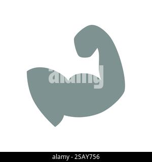 Icône de vecteur muscle ou biceps. Bodybuilder et symbole de musculation. Illustration de Vecteur