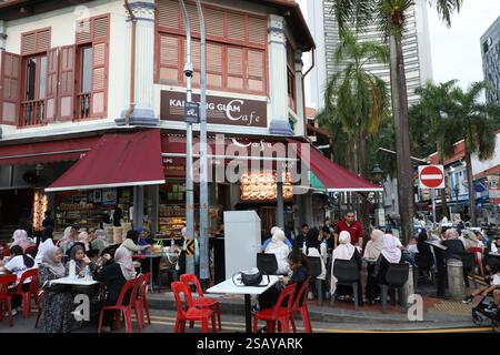 Le Kampong Glam Cafe dans le quartier musulman de Kampong Glam à Singapour Banque D'Images