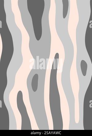 Fond rétro avec motif ondulé psychédélique abstrait. Groovy Waves monochromes. Texture liquide torsadée tendance dans un style abstrait y2k. Vecteur Illustration de Vecteur