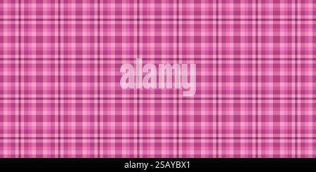 Tissu écossais italien tartan, textile vectoriel d'impression sans couture. Texture de motif de vérification de fond façonnée dans la palette de couleurs roses. Illustration de Vecteur