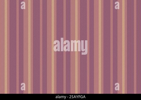 Motif vertical de texture neutre, vecteur de bande sans couture scolaire. Fond de lignes textiles de tissu de bébé dans la palette de couleurs pastel et rose. Illustration de Vecteur