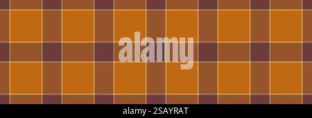 Vecteur de fond textile de suite, motif de texture de tartan de grille. Pantalon tissu écossais à carreaux sans couture dans une palette de couleurs orange et rouge. Illustration de Vecteur