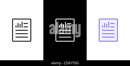 Icônes de comptabilité. décrivez les icônes de lignes fines telles que le grand livre, le profit, la comptabilité, la comptabilité. Icône de vecteur de rapport Illustration de Vecteur
