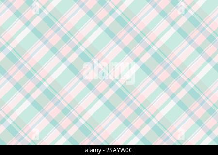 Vecteur sans couture de texture internationale, fond de vérification textile de site Web. Tartan écossais en tissu motif été dans une palette de couleurs claires et blanches. Illustration de Vecteur