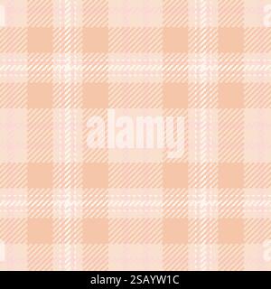 Fond de tissu de vérification de meubles, plaid sans couture tartan riche. Texture vectorielle textile de motif mignon dans la palette de couleurs claires et orange.. Fond de tissu de vérification de meubles, plaid sans couture tartan riche. Texture vectorielle textile de motif mignon dans des couleurs claires et orange. Illustration de Vecteur
