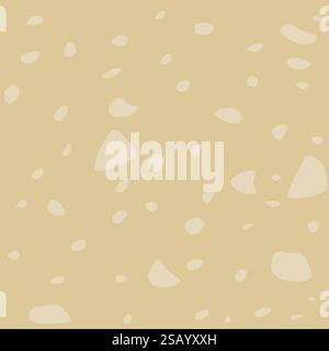 Motif abstrait Terrazo Beige sans couture avec formes de texture en pierre Illustration de Vecteur