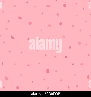 Fond terrazzo rose doux sans couture avec subtile décoration de motif aléatoire Illustration de Vecteur