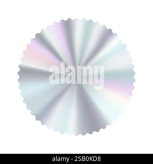 Ensemble d'autocollants holographiques avec badges dégradés métalliques brillants, étiquettes Vintage, icônes de vente premium et étiquettes de réduction pour les entreprises. Illustration de Vecteur