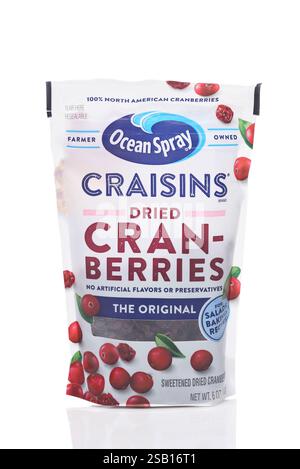 IRVINE, CALIFORNIE - 31 Jan 2025 : un sac de raisins Ocean Spray, canneberges séchées. Banque D'Images