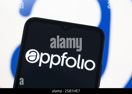 Canada. 31 janvier 2025. Dans cette illustration photo, le logo AppFolio, Inc est affiché sur l'écran d'un smartphone. (Crédit image : © Thomas Fuller/SOPA images via ZUMA Press Wire) USAGE ÉDITORIAL SEULEMENT ! Non destiné à UN USAGE commercial ! Banque D'Images