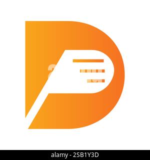 Lettre initiale d Golf logo Design avec bâton de golf, Sport concept Illustration de Vecteur