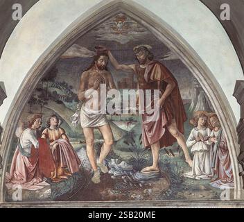 Baptême du Christ c. 1473 Fresco Sant'Andrea a Brozzi, San Donnino - GHIRLANDAIO, Domenico (né en 1449, Florence, mort en 1494, Florence) Banque D'Images