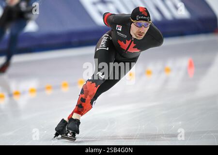 Milwaukee (États-Unis d'Amérique). 31 janvier 2025. MILWAUKEE, ÉTATS-UNIS D'AMÉRIQUE - JANVIER 31 : Ted-Jan Bloemen du Canada participant à la Coupe du monde de patinage de vitesse 4 de l'ISU au Pettit National Ice Center le 31 janvier 2025 à Milwaukee, États-Unis d'Amérique (photo de David Kirouac/Orange Pictures) crédit : Orange pics BV/Alamy Live News Banque D'Images
