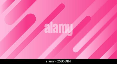 Un fond abstrait rose avec des cercles de différentes tailles et des lignes qui se croisent dans des tons de rose, créant une composition visuellement dynamique. Le circ Illustration de Vecteur