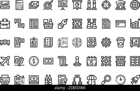 Collection d'icônes vectorielles de haute qualité avec contour modifiable. Idéal pour les projets professionnels et créatifs Illustration de Vecteur