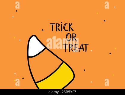 trick or treat. trick or treat typography. texte vectoriel trick ou treat. lettrage à la main. calligraphie et lettrage créatifs. police trick or treat. Vecteur Illustration de Vecteur