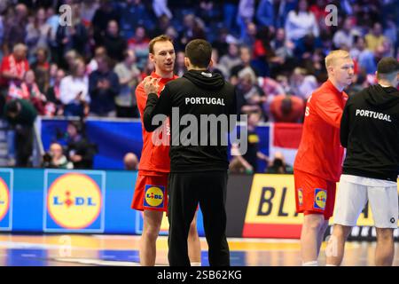 Oslo, Norvège. 31 janvier 2025. Mathias Gidsel du Danemark vu lors de la demi-finale de la Coupe du monde de handball masculin de l'IHF 2025 entre le Danemark et le Portugal à Unity Arena à Oslo. Crédit : Gonzales photo/Alamy Live News Banque D'Images