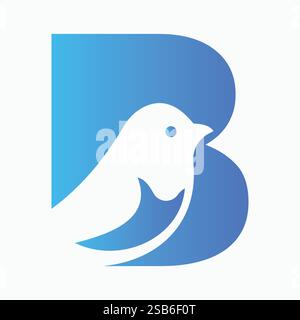 Lettre initiale B Dove logo concept pour Freedom Symbol Vector Template Illustration de Vecteur