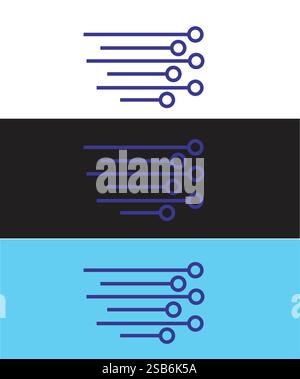 Vecteur de carte de circuit imprimé de l'ensemble de conception d'icône, ensemble de logo de circuit, illustration vectorielle de conception de logo de technologie Illustration de Vecteur