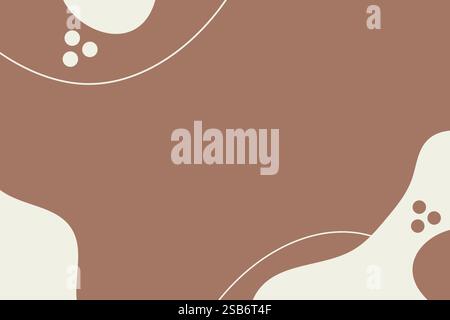 Les formes douces et organiques dans les tons de brun et de crème forment un fond élégant, évoquant la chaleur et la sophistication dans le design. Illustration de Vecteur