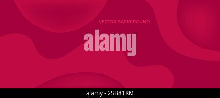 Arrière-plan abstrait rouge avec des formes ondulées Illustration de Vecteur
