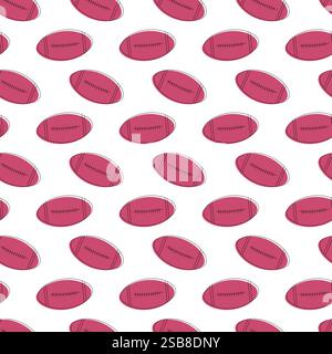 Motif sans couture pour l'icône américaine de football, motif vectoriel sans coutures pour le ballon de football Illustration de Vecteur