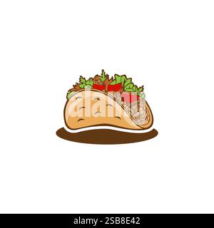 Le logo Taco de haute qualité est parfait pour une entreprise de franchise Taco. SPE 10 Illustration de Vecteur