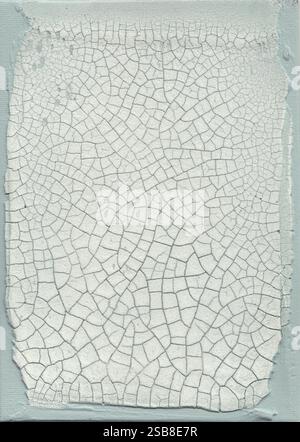 Usé, gris vieilli plâtre bleu et texture craquelure. Peinture craquelée impasto pour les arrière-plans et tout le design. Pas transparent. Texture faite à la main. Banque D'Images