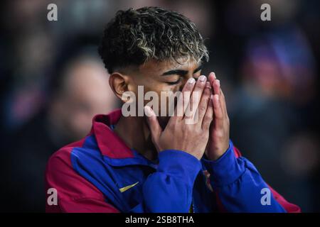 Barcelone, Espagne. 26 janvier 2025. Lamine YAMAL de Barcelone lors du championnat d'Espagne la Liga match de football entre FC Barcelone et Valencia CF le 26 janvier 2025 à Estadi Olimpic Lluis Companys à Barcelone, Espagne - photo Matthieu Mirville (Sergio Ros)/DPPI crédit : DPPI Media/Alamy Live News Banque D'Images