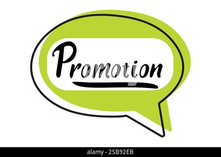 Design promotionnel créatif avec une bulle de discours vibrante avec texte en gras Illustration de Vecteur