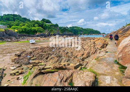 Sandy Bay, Combe Martin, Devon, Angleterre, Royaume-Uni, Europe Banque D'Images