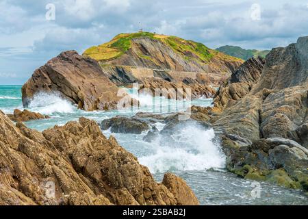 Tunnels Beaches, Ilfracombe, Devon, Angleterre, Royaume-Uni, Europe Banque D'Images