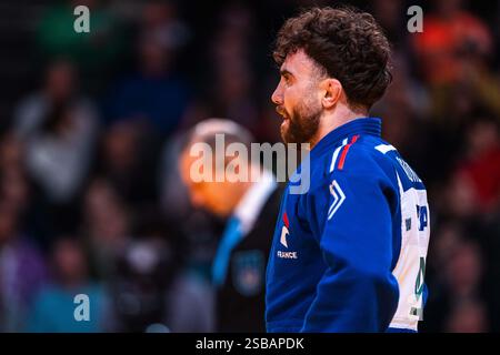 Orlando CAZORLA (FRA) manche de 16 Menâ -73Kg lors du Paris Grand Chelem 2025, IJF Judo le 1er février 2025 à Accor Arena à Paris Banque D'Images